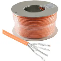Shiverpeaks SFTP CAT7 1000 MHz netwerkkabel | vaste aders | AWG23 | LSZH | oranje | 100 meter
