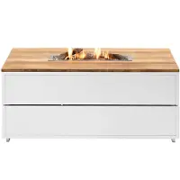 Cosi Fires Cosipure vuurtafel 100x100 wit teak