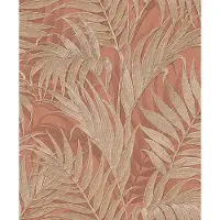 Dutch Wallcoverings - Grace Tropical palm leaf brown/gold - vliesbehang - 10m x 53cm - GR322106