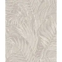 Dutch Wallcoverings - Grace Tropical palm leaf mink - vliesbehang - 10m x 53cm - GR322103