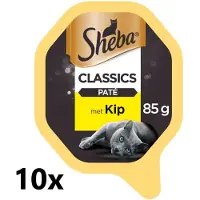 Sheba 10x - Classic Paté Kip - Kattenvoer Natvoer - 85 g