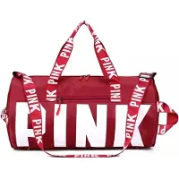 Pink Sporttas - Sporttas - Fitness Tas - Weekendtas - Sport Tas - Kleine Sporttas - Reistas Medium 25 Liter - Wijn Rood - Strandtas - Goede voornemens 2026