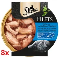 Sheba 8x - Filets Kip & Tonijn in Saus - Kattenvoer Natvoer - 60 g