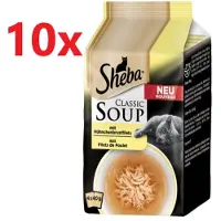 Sheba - Classic Soup Kip - Kattenvoer Multipack - 10 verpakkingen van (4x40g)