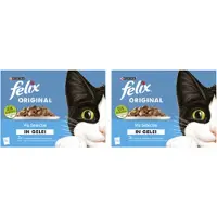 Felix 2x - Original Vis Selectie in Gelei - Kattenvoer Natvoer - 12x85g