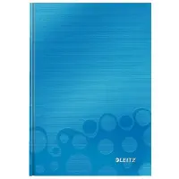 Leitz WOW Notitieboek A5 vierkant met harde kaft 46281036 160 Pagina's 80 vellen Blauw