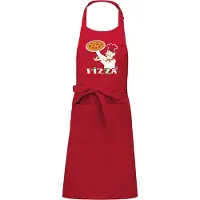 Kariban Luxe keukenschort - Pizza - Rood