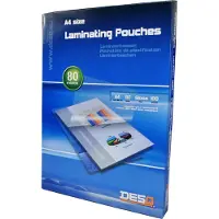 Desq Lamineerhoes | A4 | 80 micron | Glanzend | 100 stuks |216 x 303 mm | Premium | 71141