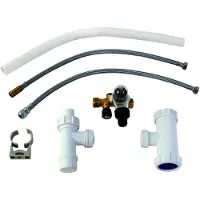 Doeco Boiler AAN en AFVOER set - keukenboiler aansluitset - 8 Bar inlaatcombinatie - COMPLETE SET