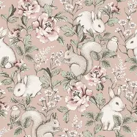 Boråstapeter Vliesbehang 7476 - Newbie2 - Botanisch Roze - 53cm x 10.05m