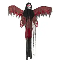 Boland Hangdecoratie Flying red reaper | Halloween pro deco (rood zwart)