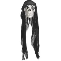 Boland Hangdecoratie Creepy skull | Halloween deco (naturel zwart)
