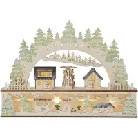 Star Trading LED lichtboog Bamberg bos, batterij Wald, hout licht, Hout