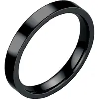 LGT JWLS LGT Jewels smalle stalen ring Zwart 3mm-17mm