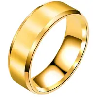LGT JWLS Heren ring Titanium Goudkleurig 6mm-15mm