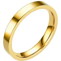 LGT JWLS LGT Jewels smalle stalen ring Goudkleurig 3mm-15mm