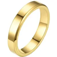 LGT JWLS LGT Jewels smalle stalen ring Goudkleurig 4mm-16mm