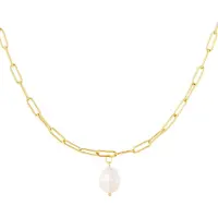 Yehwang Ketting met parel - - Ketting - One size - Goud