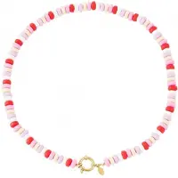 Yehwang Ketting- roze kralen - #summer collection