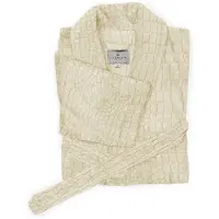 Linnick Flanel Fleece Badjas Croco - ivoor - M