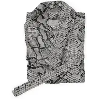 Linnick Flanel Fleece Badjas Snake - naturel - S