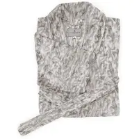 Linnick Flanel Fleece Badjas Bont Rabbit - zilver grijs - M
