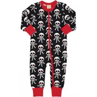 Maxomorra Rompersuit LS SCARY SKELETON 62/68