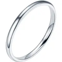 LGT JWLS LGT Jewels smalle stalen ring Zilverkleurig 2mm-20mm