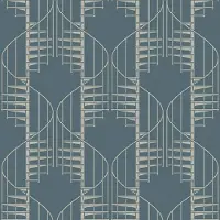 Boråstapeter Vliesbehang 2282 - Treasured - Art Deco Blauw - 53cm x 10.05m