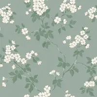 Duro Vliesbehang 679-02 - Blommor & Blad - Botanisch Groen - 53cm x 10.05m