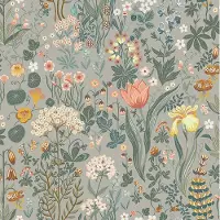 Boråstapeter Vliesbehang 2054 - New Heritage - Botanisch Grijs - 49cm x 10.05m