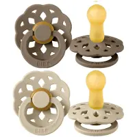 BIBS Böhmen Schnuller - 2er-Pack - Gr. 2 - Rund - Vanilla/Dark O - - One Size - Schnuller