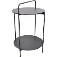 Loft42 Fold Bijzettafel - Metaal - Mat Zwart - 68x45x45