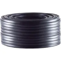 S-Impuls Telefoonkabel 4-aderig op rol | CCA (AWG30) | plat | zwart | 50 meter