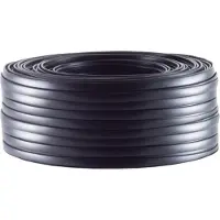 S-Impuls Telefoonkabel 6-aderig op rol | CCA (AWG30) | plat | zwart | 25 meter
