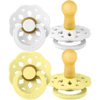 BIBS Böhmen Schnuller - 2er-Pack - Gr. 2 - Rund - White/Sunshine - - 6-18 mt - Schnuller