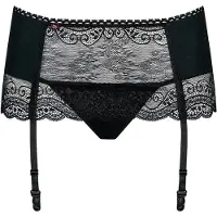 Obsessive Miamor Jarretelgordel & String Zwart L/XL