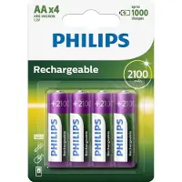 Philips Oplaadbare Aa Batterijen 2100mah - 48 Stuks