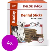 Boxby Dental Sticks Adult Medium Valuepack - Hondensnacks - 4 x Kip 1.2 kg 60 stuks