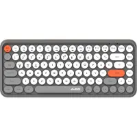 Ajazz - Draadloos - Gaming - Toetsenbord - Met Bluetooth - Membraan - Retro Style Toetsen - Grijs - Wit - Oranje