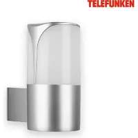 Telefunken buitenlamp, wandlamp voor buiten, zilver, max. 12W, E27
