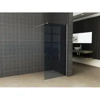 Mueller Slimline inloopdouche 140cm rookglas anti-kalk incl chroom profiel & stang