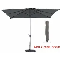 Madison Parasol Vierkant Grijs 280 x 280 cm met Hoes