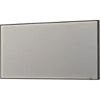 Ink SP19 Spiegel In Kader 160x80cm Directe LED Verlichting Rondom - Mat Zwart - Glas - Rechthoekig - Spiegels, Badkamerspiegels - 8718835132224