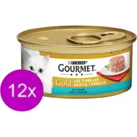 Gourmet 12x Gold - Hartig Torentje Tonijn - Kattenvoer - 85g