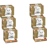 Gourmet 6x Gold - Hartig Torentje Mix Multipack - Kattenvoer - 8x85g