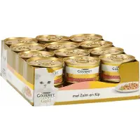 Gourmet 24x Gold - Fijne Hapjes Zalm & Kip - Kattenvoer - 85g