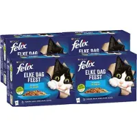 Felix 4x - Elke Dag Feest Vis Selectie in Gelei - Kattenvoer Natvoer - 12x85g