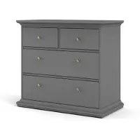Ebuy24 Venedig kommode 4 lades mat grijs.
