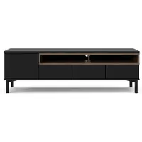 Hioshop Rosa TV-meubel zwart en walnoot.